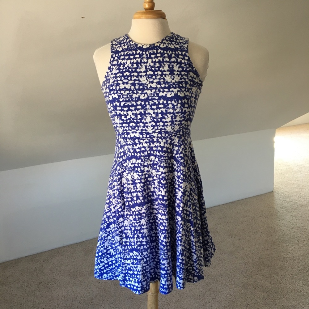 High Neck Fit and Flare Dress